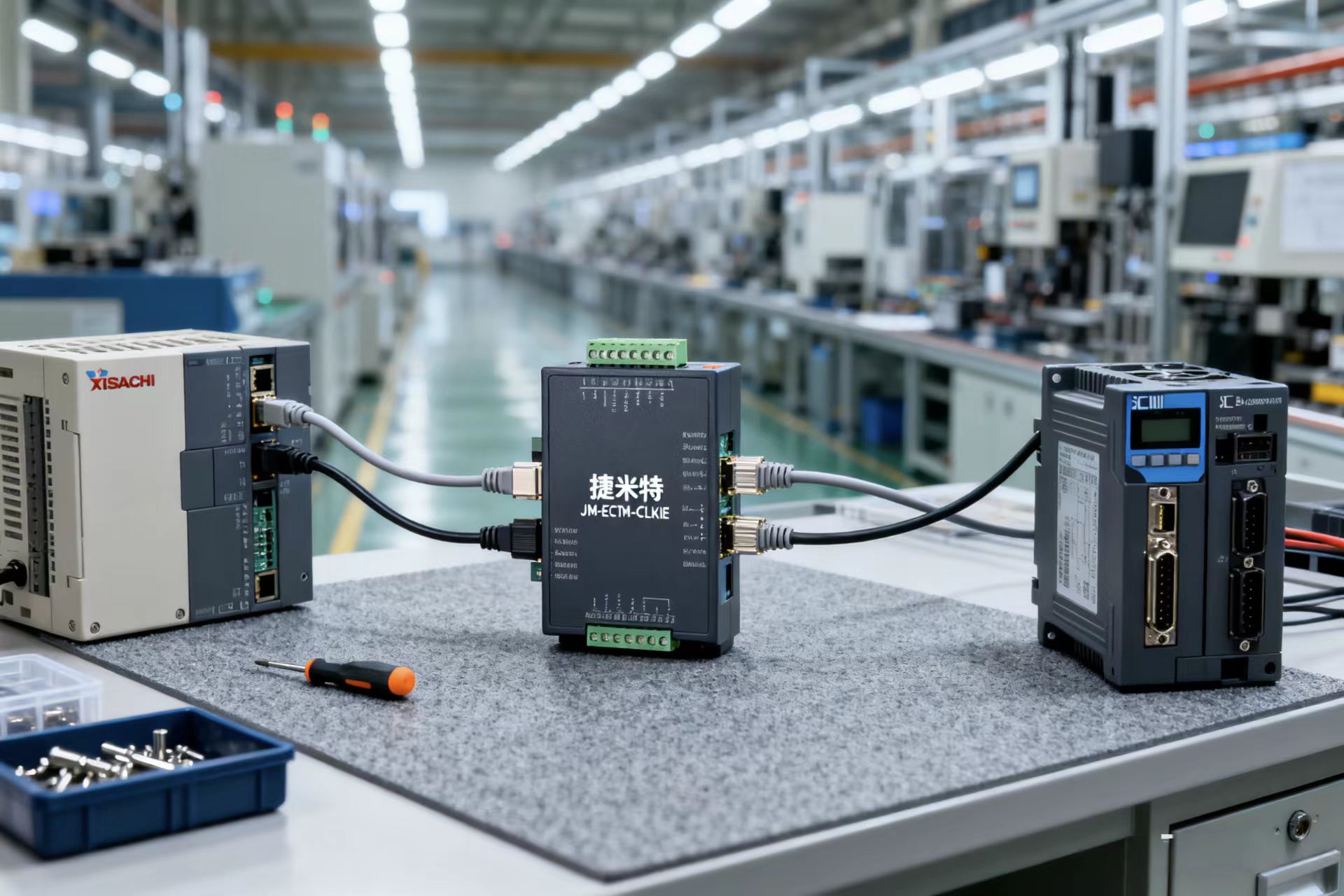 EtherCAT转CCLKIE智能网关实现三菱FX5U-64MT/ES与汇川SV660N伺服驱动器通讯的配置案例(图2)