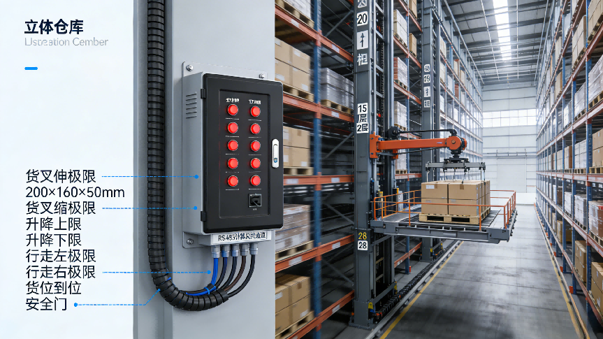 EtherCAT转Modbus RTU协议转换网关实现台达 EtherCAT 控制器与堆垛机限位开关通讯互联(图2)