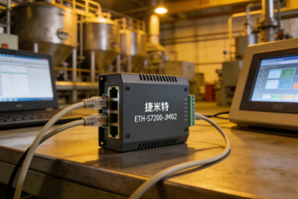 西门子 S7-200 PLC 借助 PPI 转以太网模块与上位机通讯实现国产触摸屏监控粮油加工厂输送泵阀状态的应用配置案例(图2)