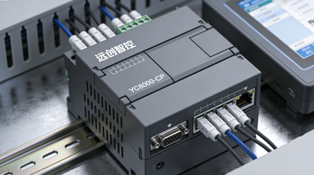 欧姆龙 CP1H PLC 借助以太网模块与上位机编程软件通讯实现 MCGS 触摸屏监控的激光切割应用配置案例(图2)