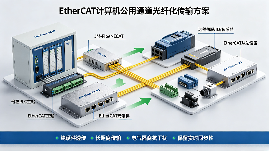 EtherCAT 光纤光端机实现重工车间 EtherCAT 总线长距离抗干扰传输应用案例(图4)