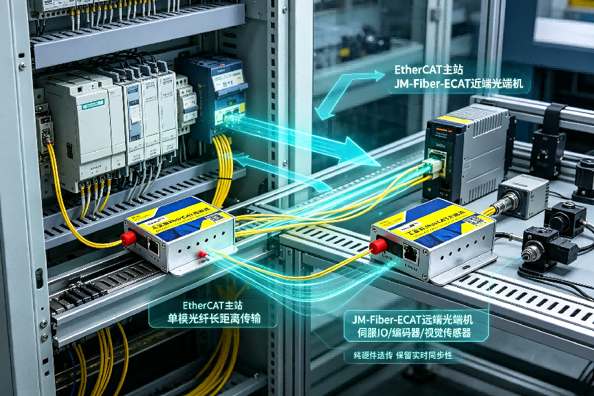 EtherCAT 光纤光端机实现重工车间 EtherCAT 总线长距离抗干扰传输应用案例(图7)